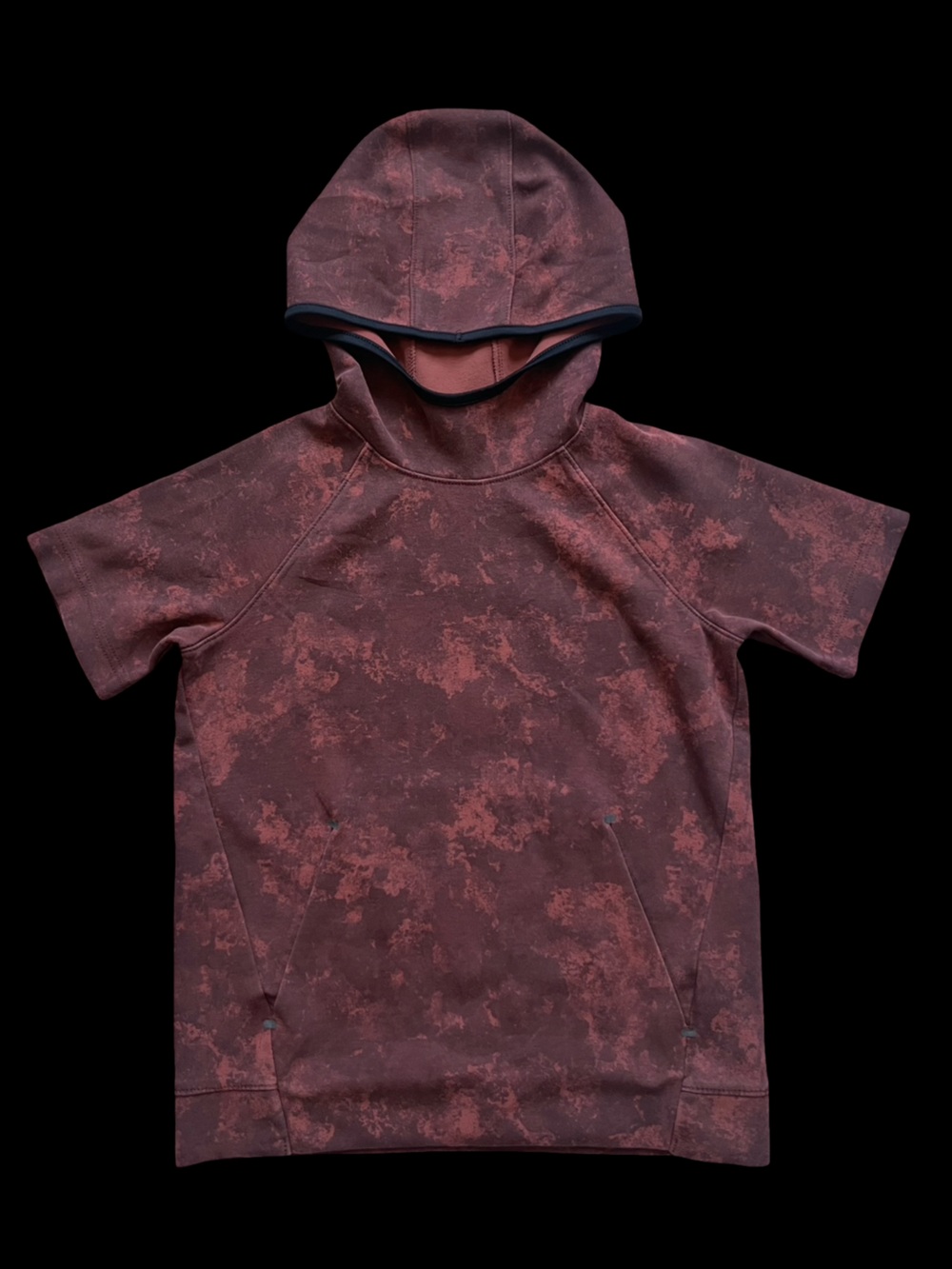 Old Navy Boys Maroon Patterned Hooded Pullover